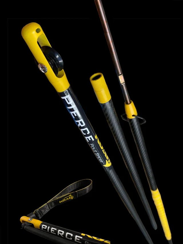 carbon fiber pole spear fishing Roller Spearfish 8FT 11FT Hand Spear depending how you choose to arrange the sections Koah Pierce Carbon Fiber Roller