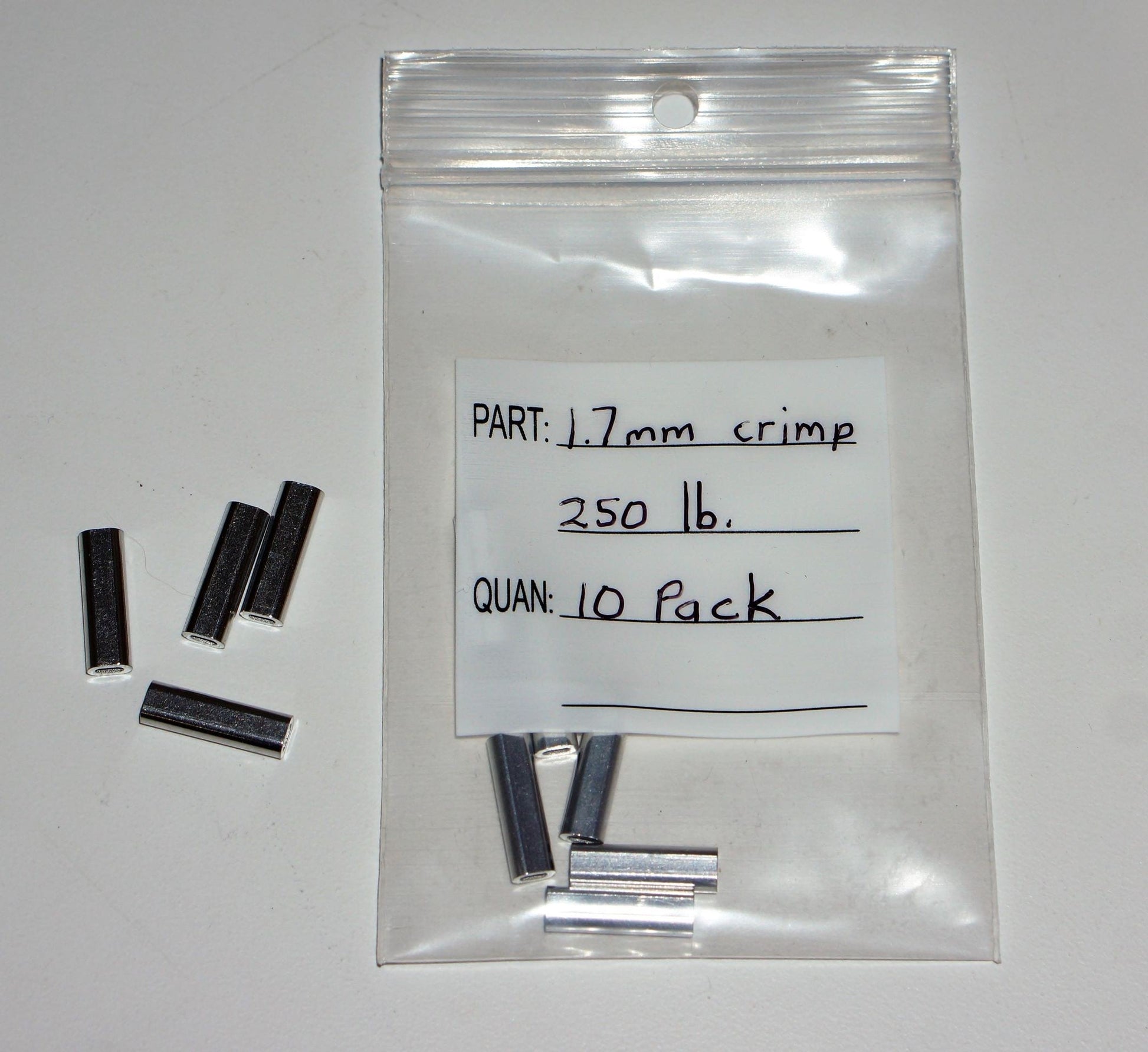 1.7mm Aluminum crimp for 250lb mono | Spear Gods