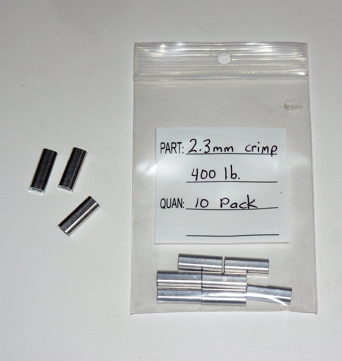 2.3mm Aluminum crimp for 400lb mono | Spear Gods