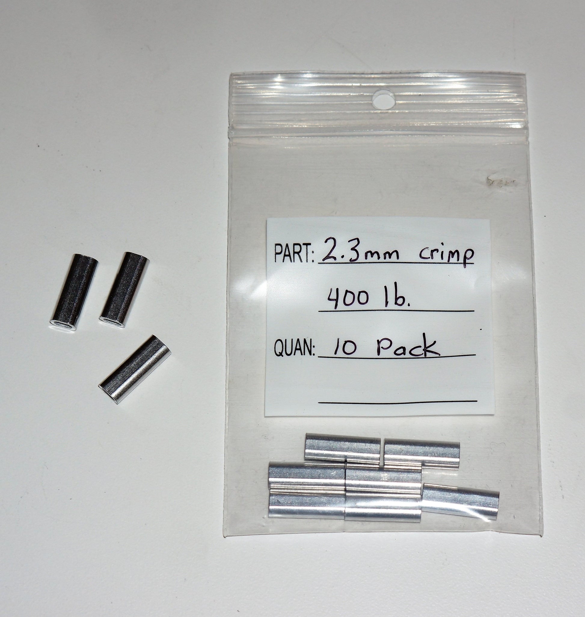 2.3mm Aluminum crimp for 400lb mono | Spear Gods