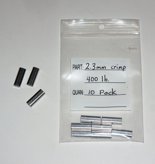 2.3mm Aluminum crimp for 400lb mono | Spear Gods