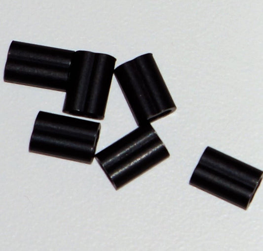 2.3mm mini crimps mono or wire (250-450lb mono) (Black or Nickel) | Spear Gods