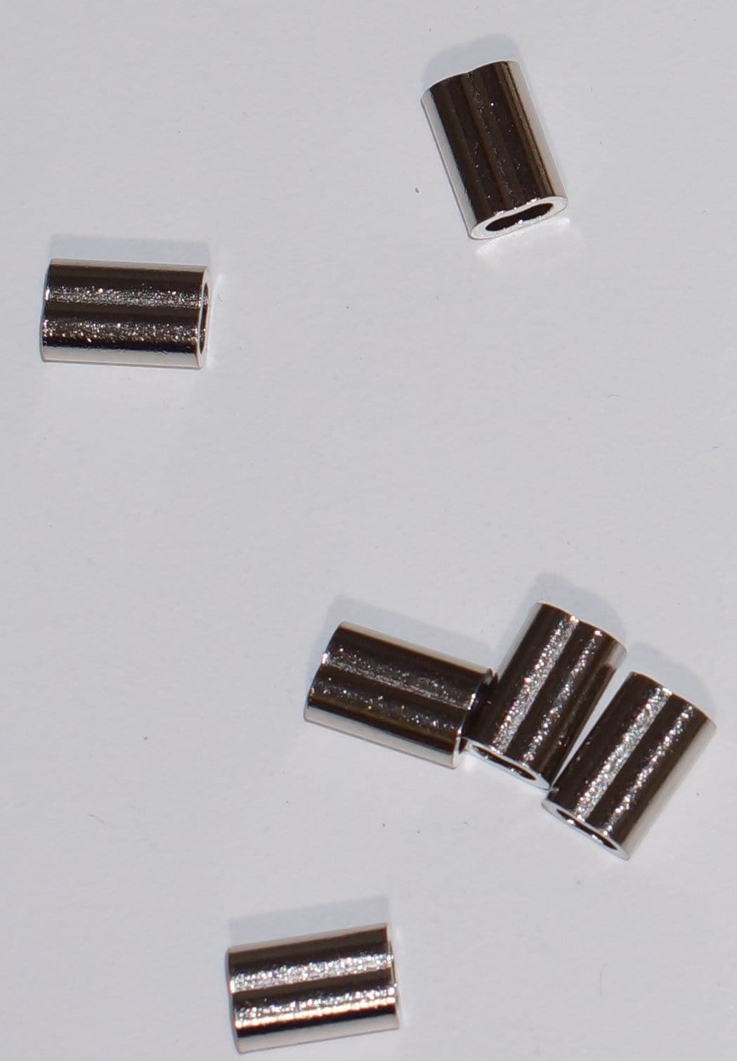 2.3mm mini crimps mono or wire (250-450lb mono) (Black or Nickel) | Spear Gods