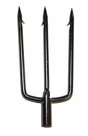 Trident, flat, barbed, 6mm threaded | Spear Gods