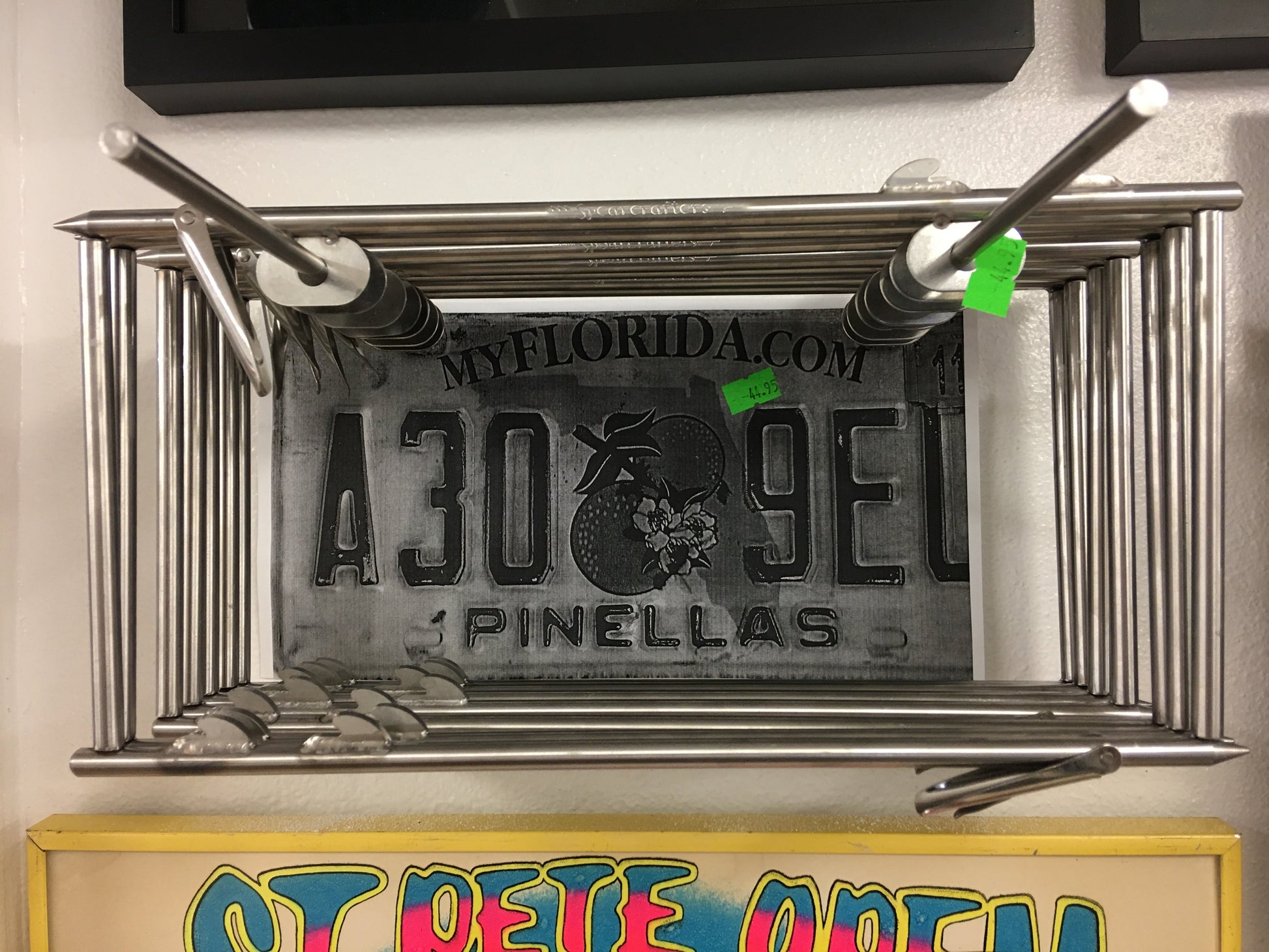 license plate fishing rod holder Spearfishing license plate holder
